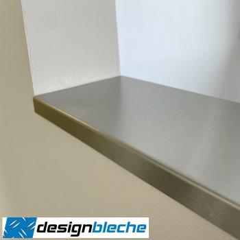 Edelstahl U-Profil K240 geschliffen 0,8mm